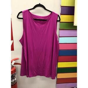 Susan graver modern essentials liquid knit a-line top 2X rich mulberry new qvc